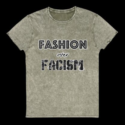 Fashion Over Facism - Denim T-Shirt - Image 2