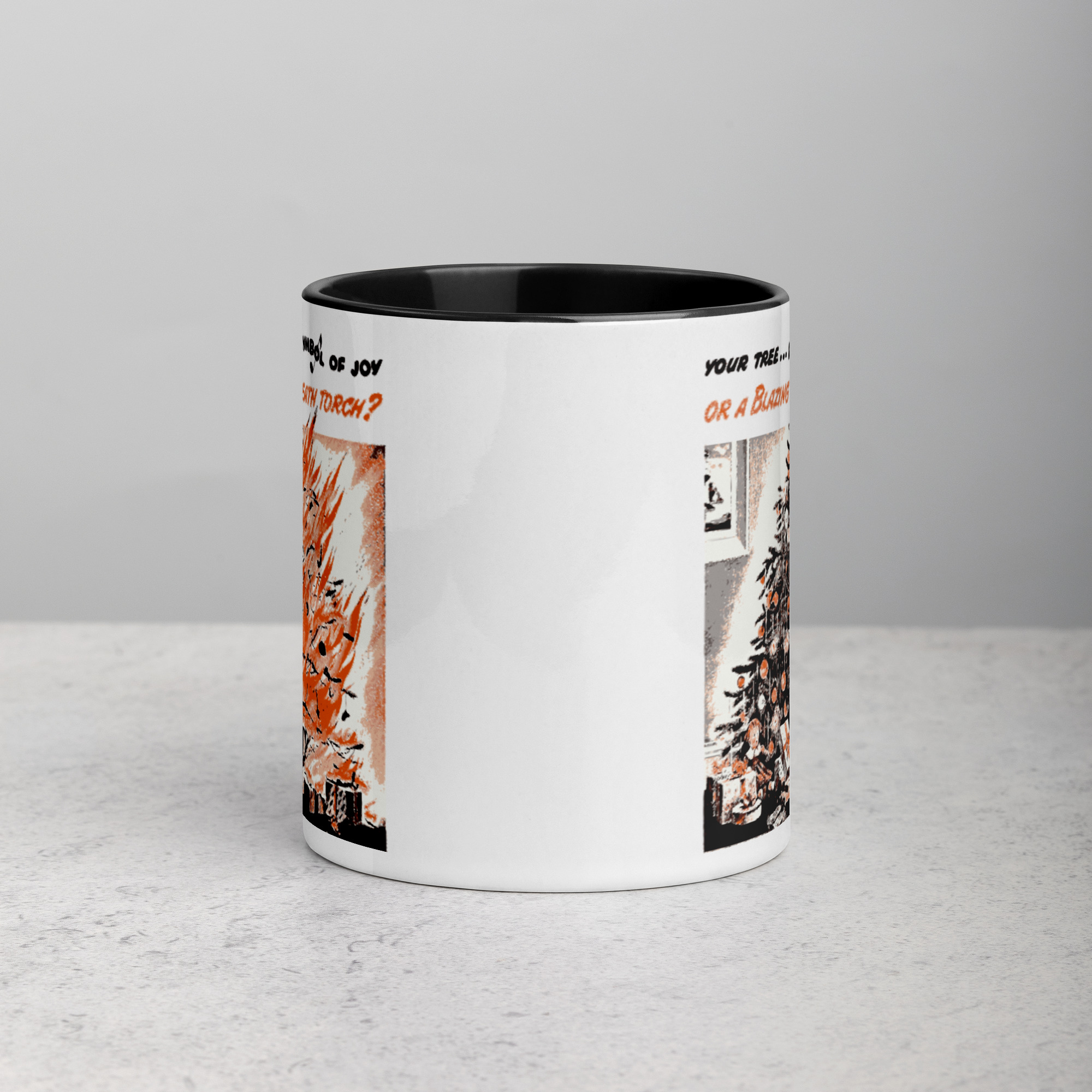 Blazing Death Torch Christmas Tree Coffee Mug with Color Inside - Image 4
