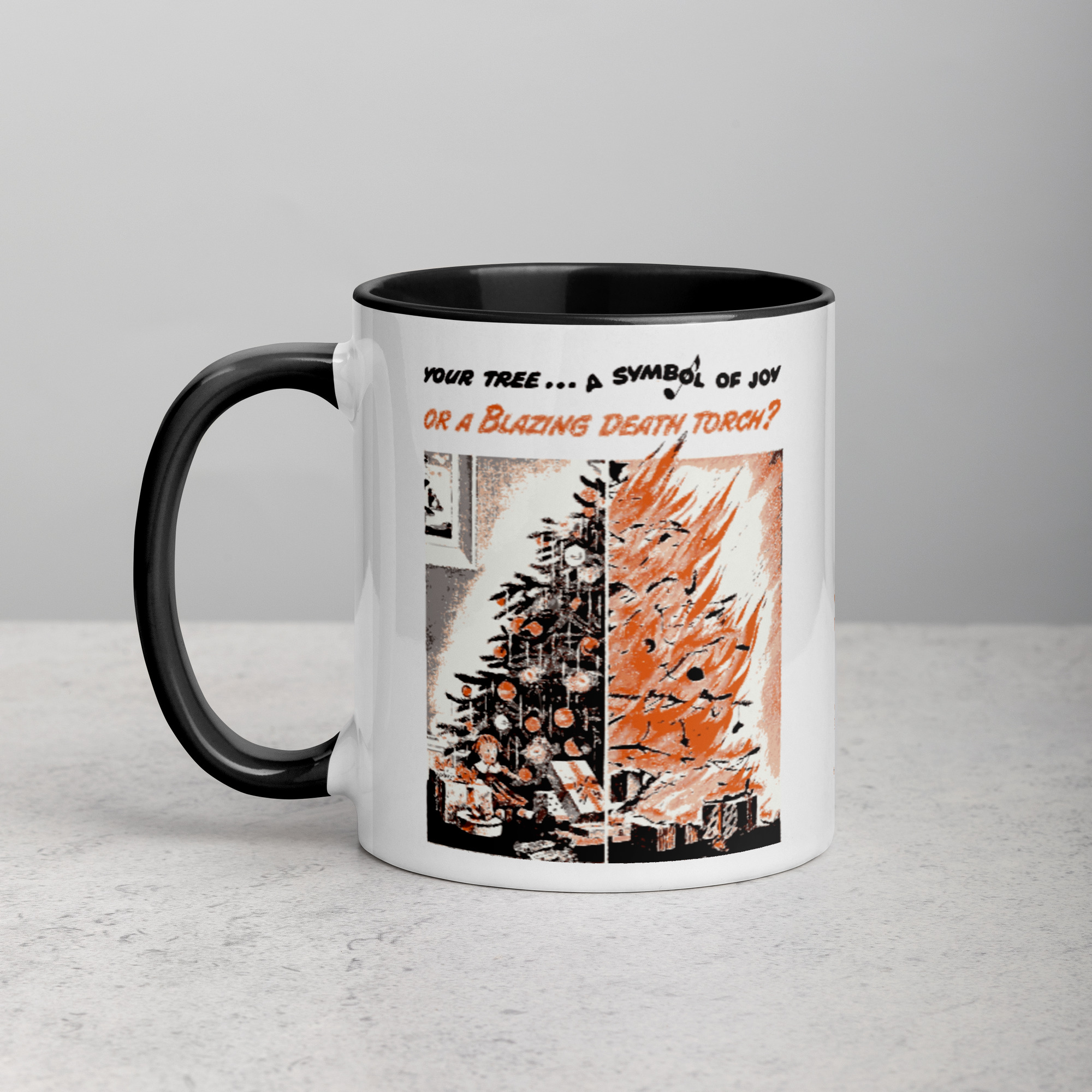 Blazing Death Torch Christmas Tree Coffee Mug with Color Inside - Image 2