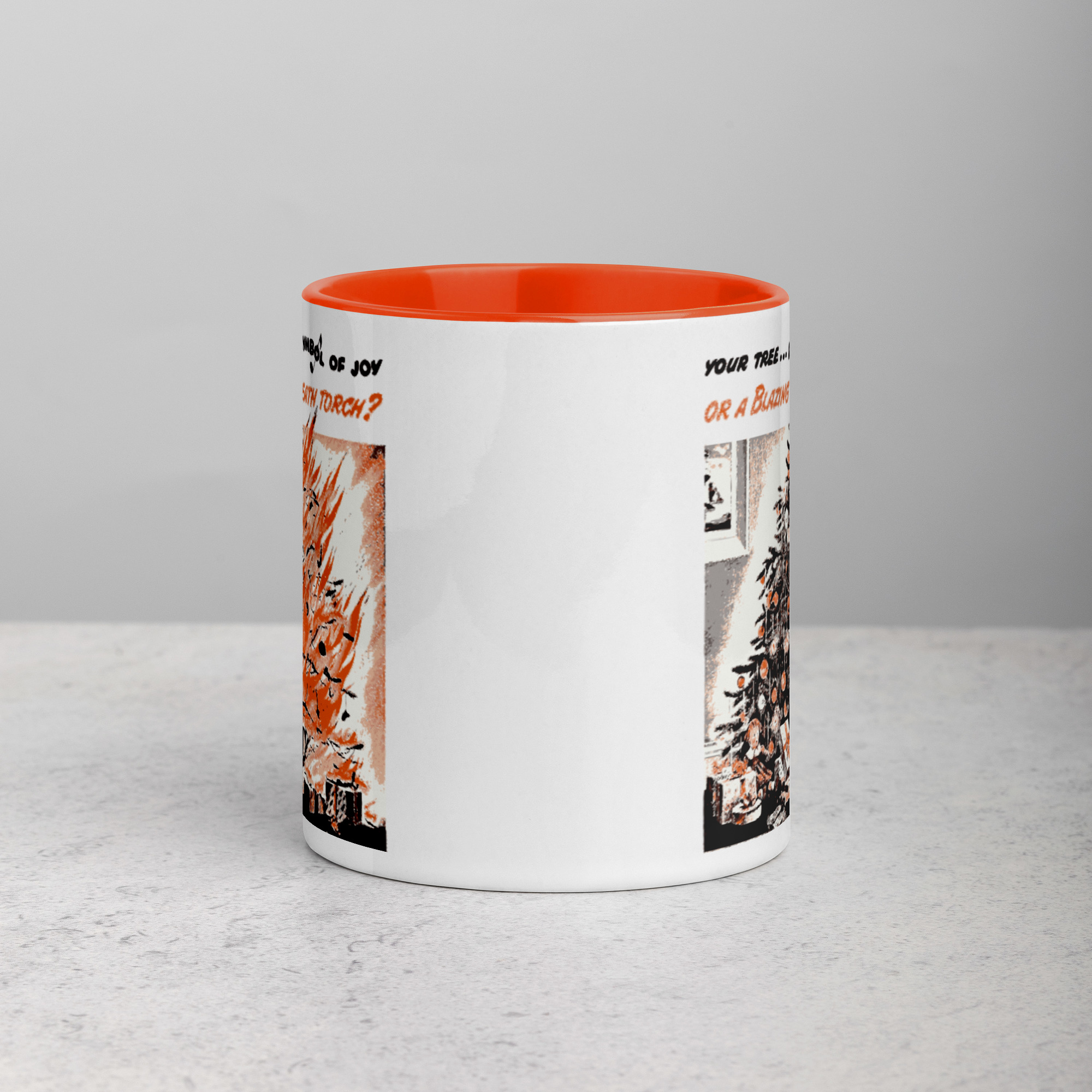Blazing Death Torch Christmas Tree Coffee Mug with Color Inside - Image 10