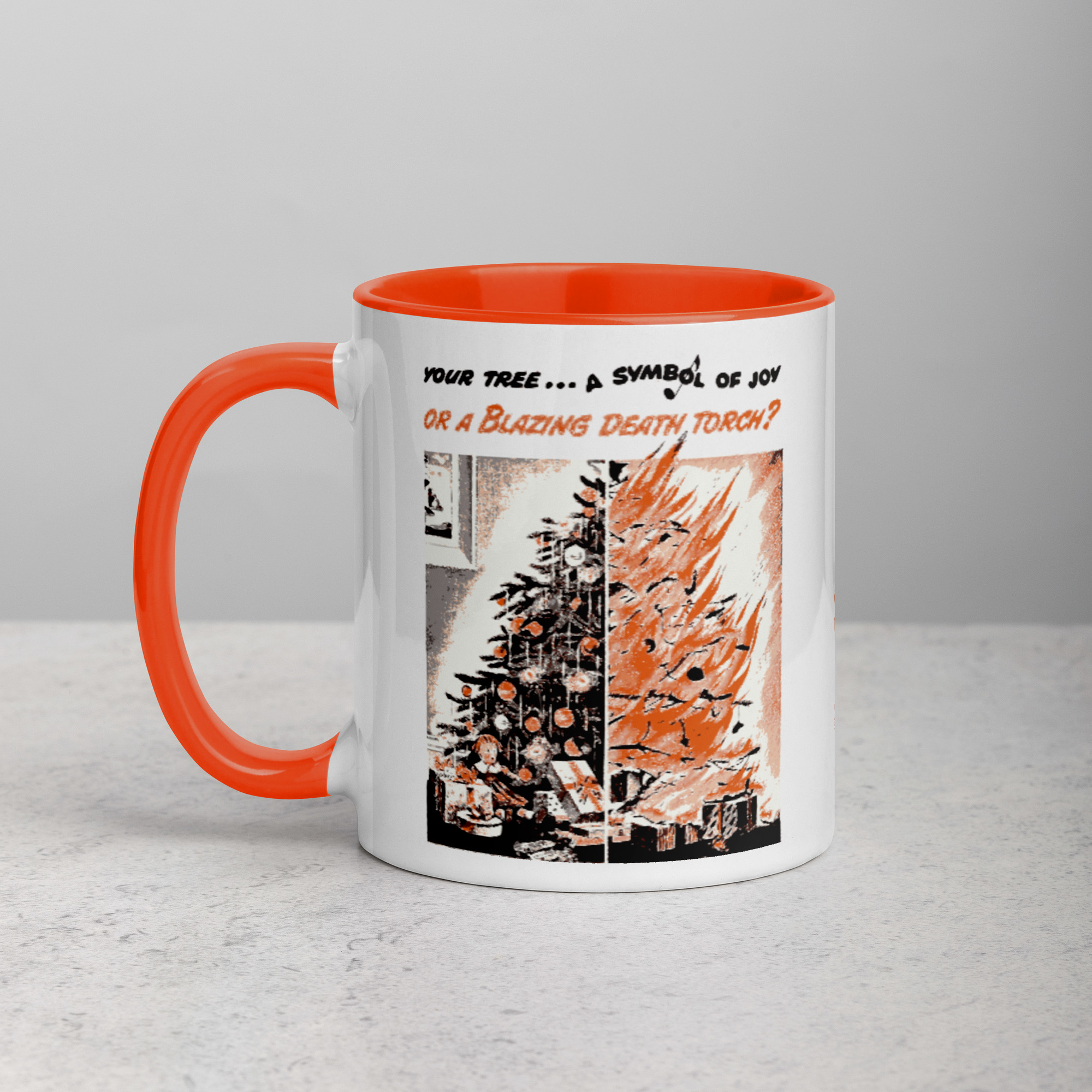 Blazing Death Torch Christmas Tree Coffee Mug with Color Inside - Image 8