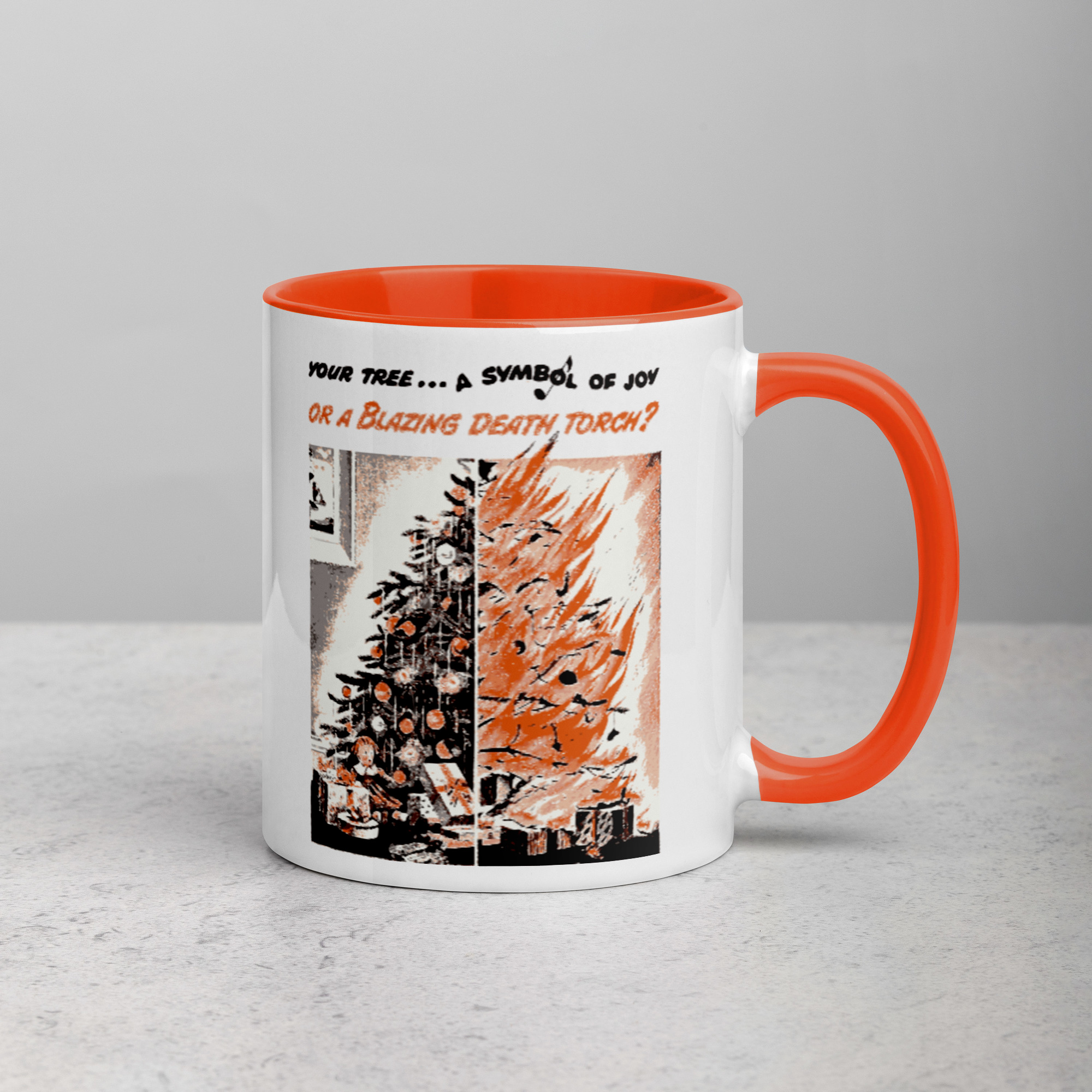 Blazing Death Torch Christmas Tree Coffee Mug with Color Inside - Image 9