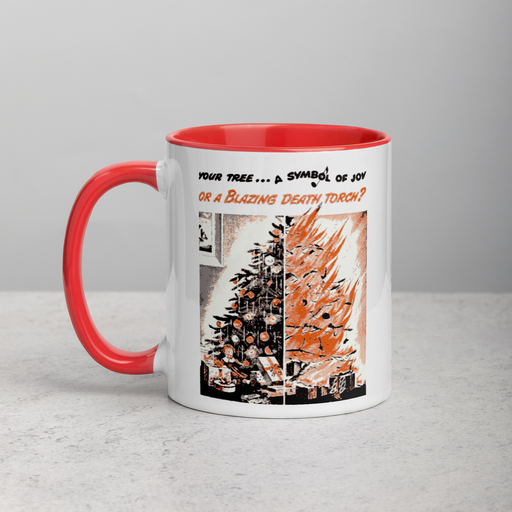 Blazing Death Torch Christmas Tree Coffee Mug with Color Inside - Image 5