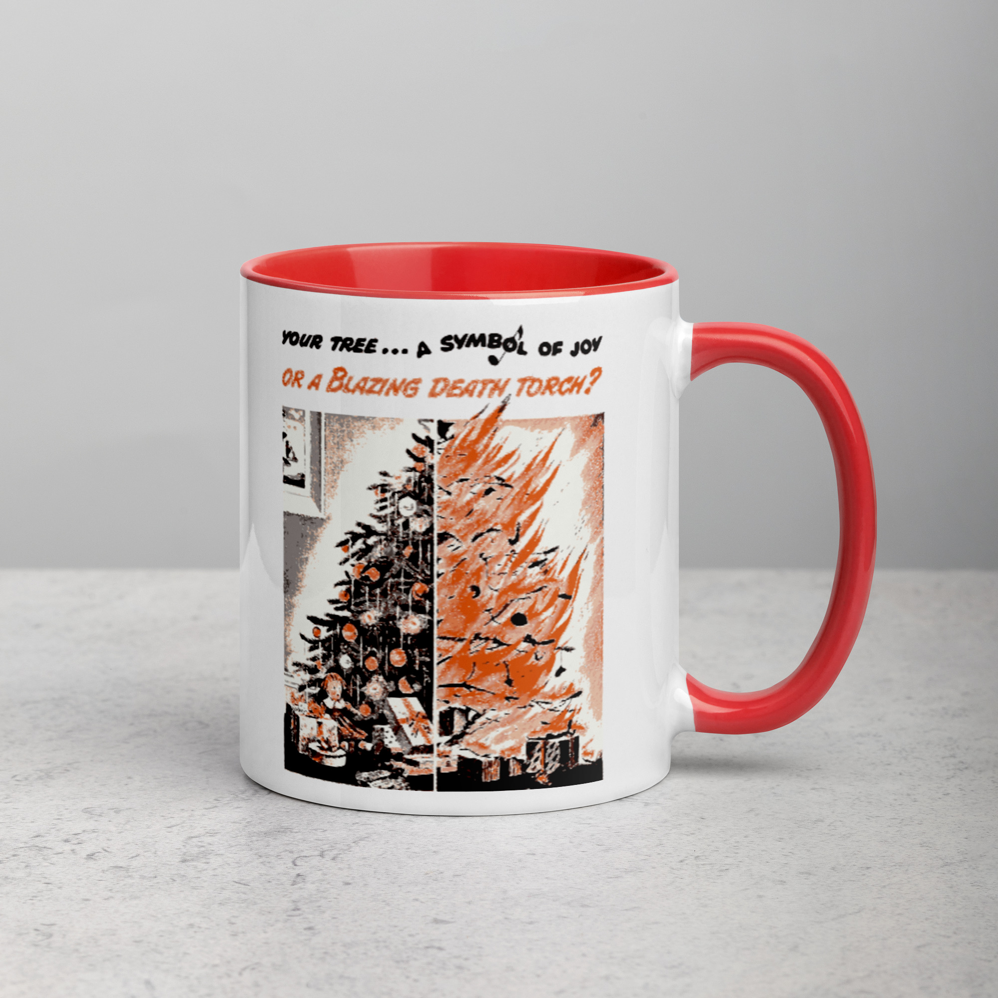 Blazing Death Torch Christmas Tree Coffee Mug with Color Inside - Image 6