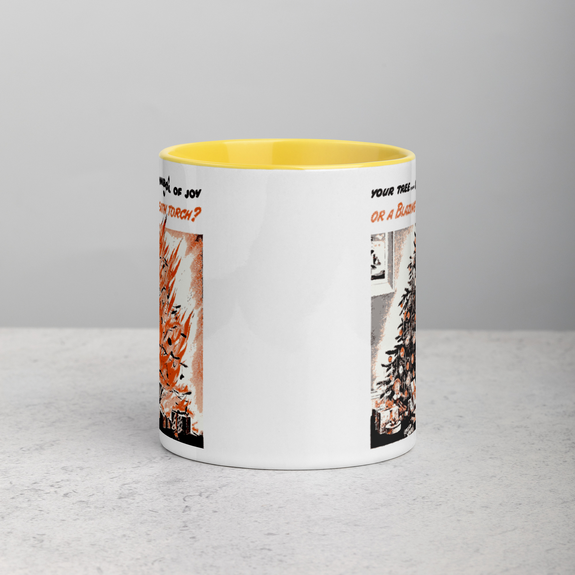 Blazing Death Torch Christmas Tree Coffee Mug with Color Inside - Image 13