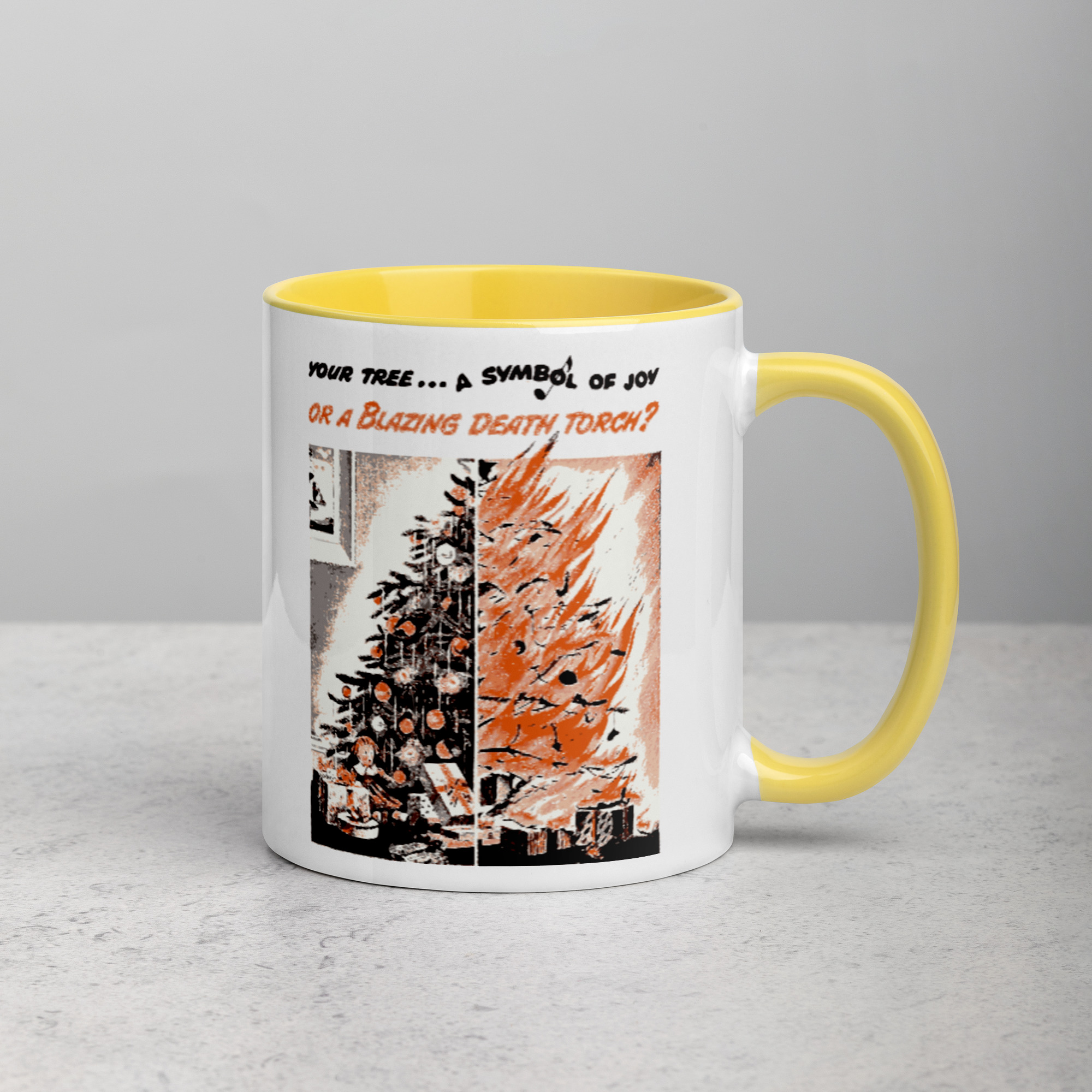 Blazing Death Torch Christmas Tree Coffee Mug with Color Inside - Image 12