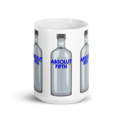 Absolut Fifth White Coffee Mug - Vodka Parody - Image 6