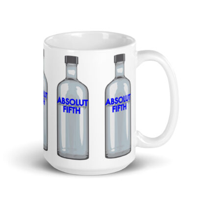 Absolut Fifth White Coffee Mug - Vodka Parody - Image 4