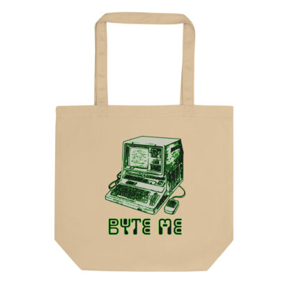 Byte Me - Vintage Computer Eco Tote Bag - Image 2