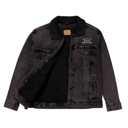 School of Hard Knocks - Embroidered Denim Sherpa Jacket - Image 3