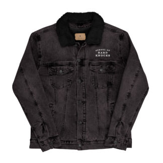 School of Hard Knocks - Embroidered Denim Sherpa Jacket