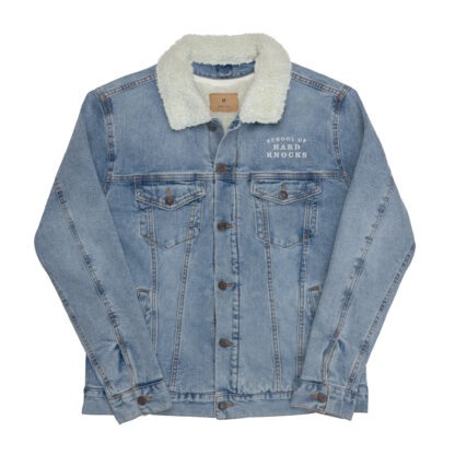 School of Hard Knocks - Embroidered Denim Sherpa Jacket - Image 5